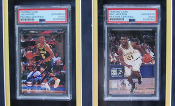 Michigan Fab 5 Signed Trading Cards W/16X20 Photo