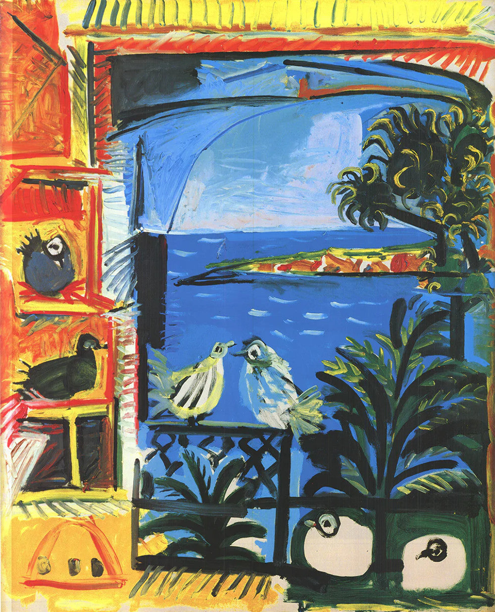 Pablo Picasso The Pigeons " Offset Lithograph Impressionism &