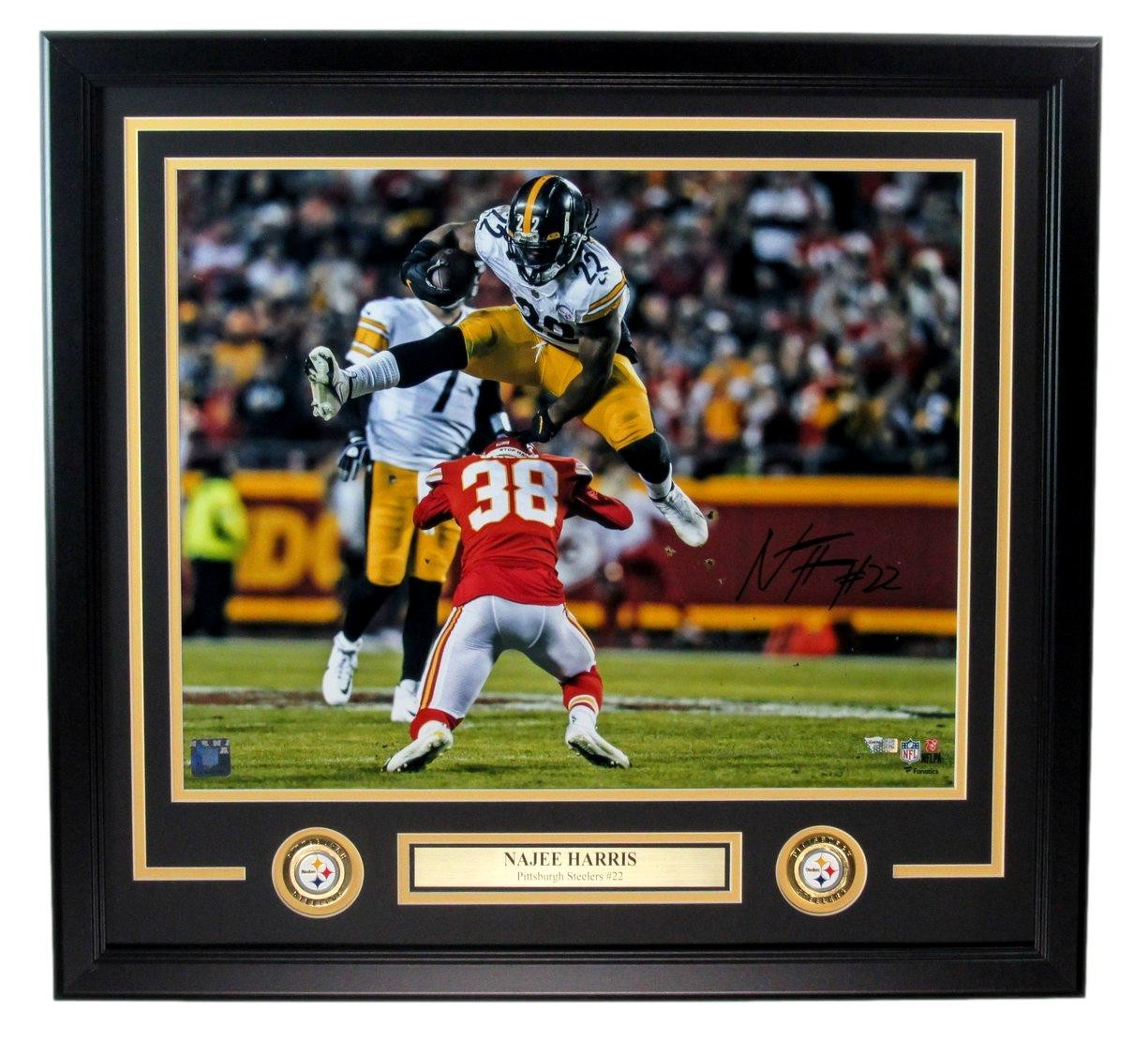 Najee Harris Signed/Autographed 16X20 Photo Steelers Framed Fanatics 189990