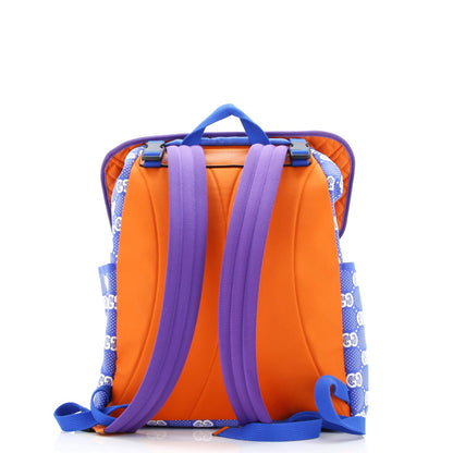 Gucci Panelled Double Buckle Backpack Gg Jacquard Nylon And Rubber Large