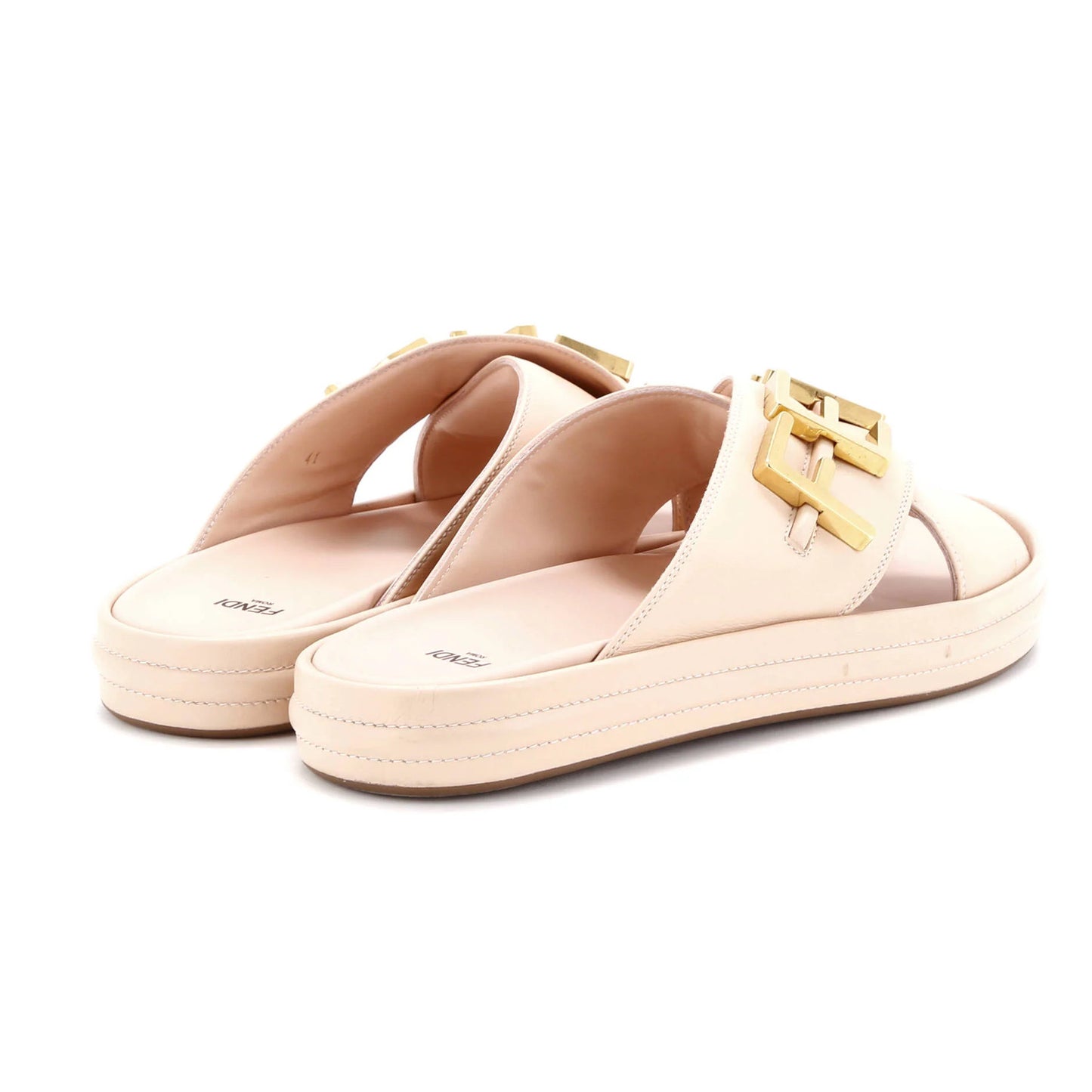 Fendi Women'S Fendigraphy Slide Sandals Leather