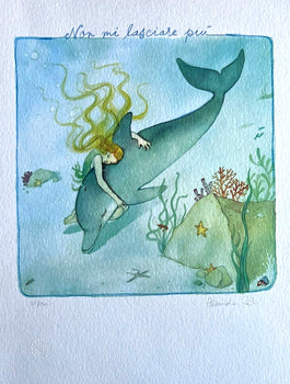 Alessandra Roberti Lithograph Cute Color Hand Signed Numbered (Federica Leek)