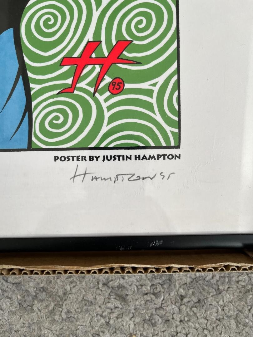 Hampton PJ Harvey poster signed by the author Justin