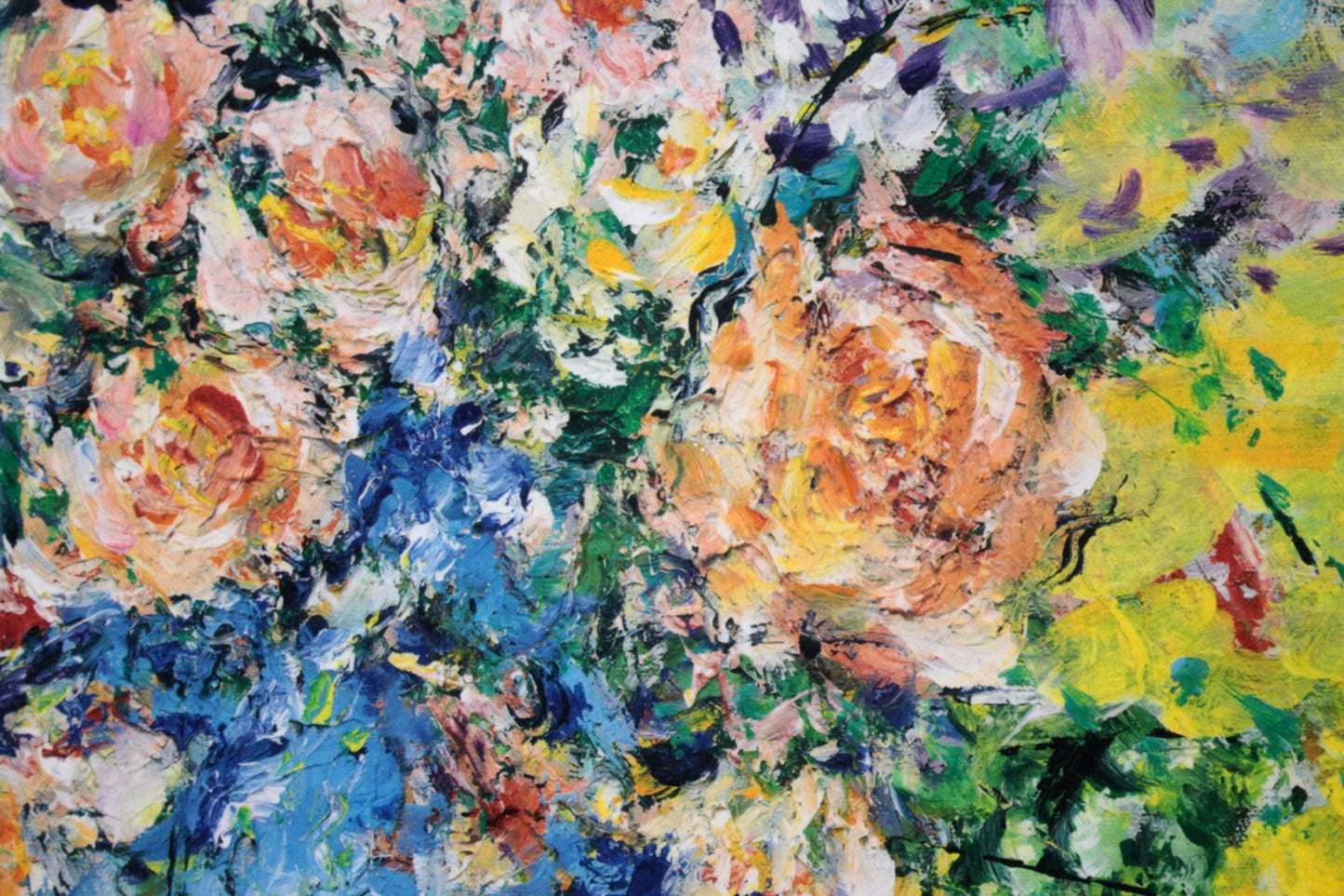 Rita Asfour Original Lithograph Pencil Signed Still Life Bouquet Of Flowers