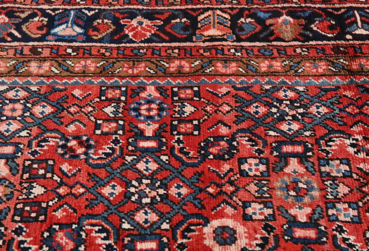 Red Vintage Hand-Knotted Tribal Rug 5X9 ft Farmho