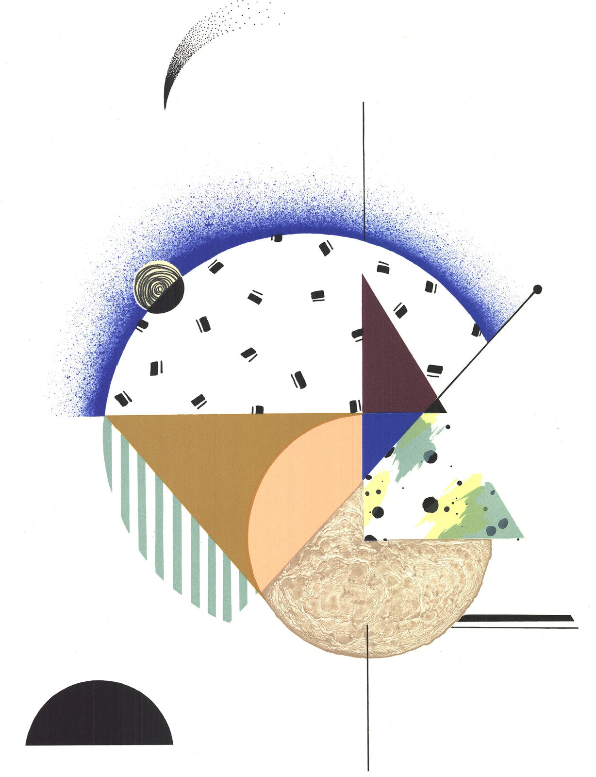 Krista Rosenkilde Lunar Sprinkle Signed " Lithograph Abstract