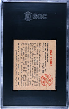 Ray Poole 1950 Bowman Card #32 (Sgc Authentic)