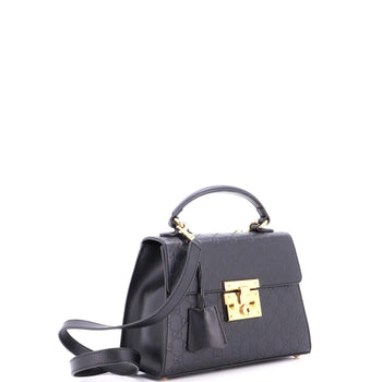 Gucci Padlock Top Handle Bag Guccissima Leather Small