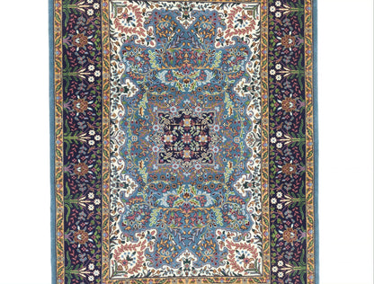 Handmade Kirman Oriental Rug Classic Floral