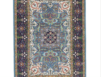 Handmade Kirman Oriental Rug Classic Floral