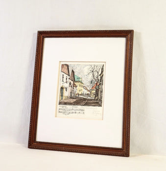 Herta Czerny Kovans Vienna Kahlenberger Strasse  Original Etching Signed Print
