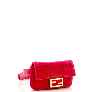 Fendi Baguette Hip Belt Bag Zucca Velvet