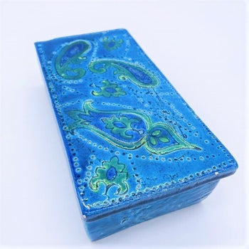 Vintage Bitossi Aldo Londi Box Blue & Green Art