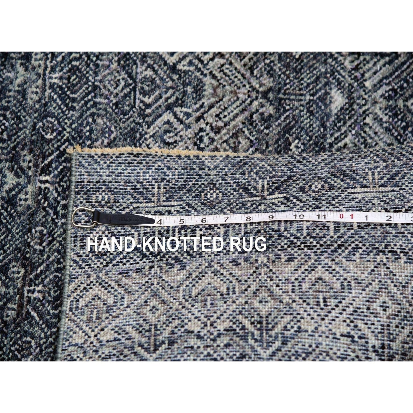 2'6"X12'2" Coventry Gray Hand Knotted Kohinoor Herrita Wool Runner Rug