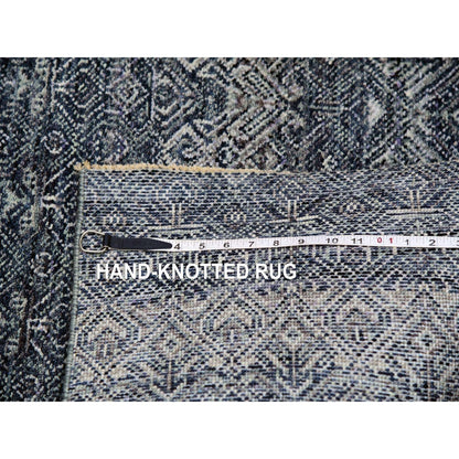 2'6"X12'2" Coventry Gray Hand Knotted Kohinoor Herrita Wool Runner Rug