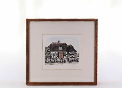 Laura Braun Original Limited Edition Print "My Country Home" Signed German Art