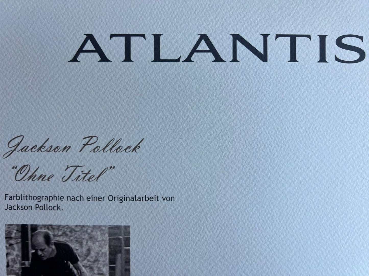 Jackson Pollock Action Painting Coa Signed Numbered By Hand