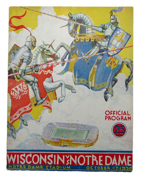 October 17, 1936 Wisconsin Vs. Notre Dame Ncaa