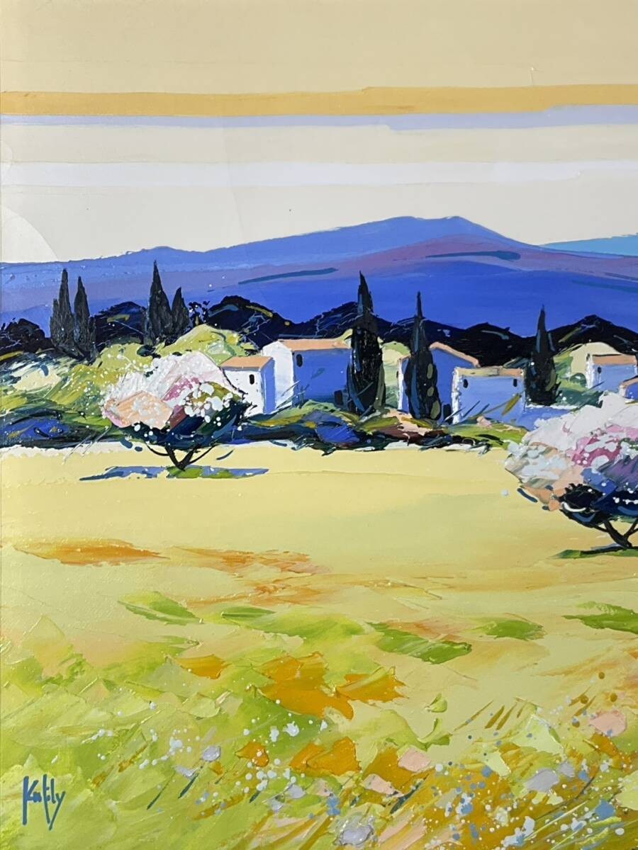 Signed Original Oil Painting France 2005 by Kerfily Les Amandiers