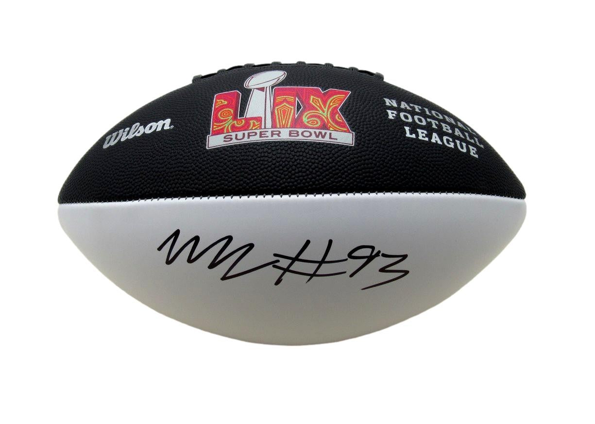 Milton Williams Signed/Auto Super Bowl Lix Logo Football Eagles Beckett 193566
