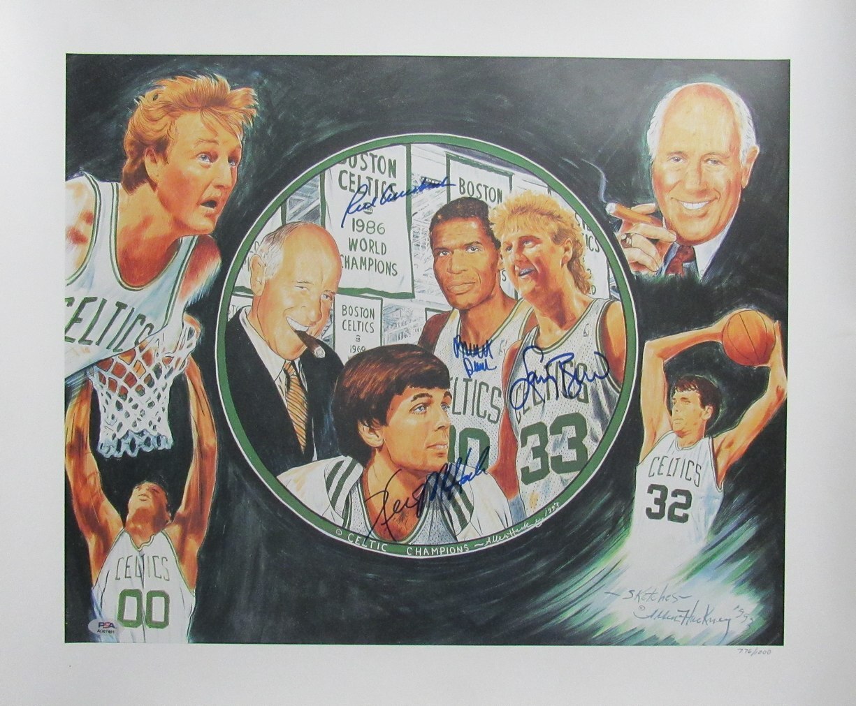 Bird/Mchale/Parish/Auerbach Multi-Signed 24X20