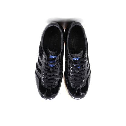 Gucci X Adidas Women'S Gazelle Wedge Sneakers Velvet And Crocodile Embossed