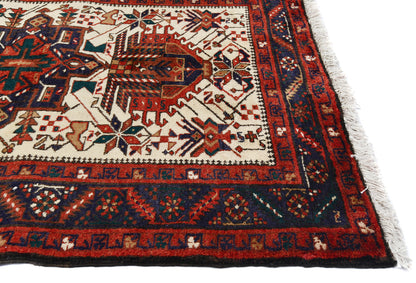 Vintage Hand-Knotted Tribal Runner Rug Wool