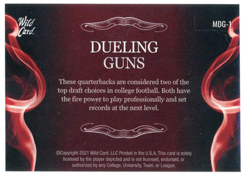 Trevor Lawrence & Justin Fields 2021 Wild Card Matte Dueling Guns Rookie Card #M