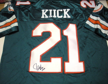 Jim Kiick Wyoming,Miami Dolphins W/Coa Signed