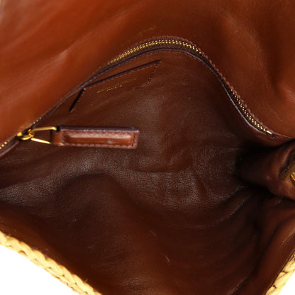 Saint Laurent Kate 99 Tassel Flap Bag Woven Raffia Medium