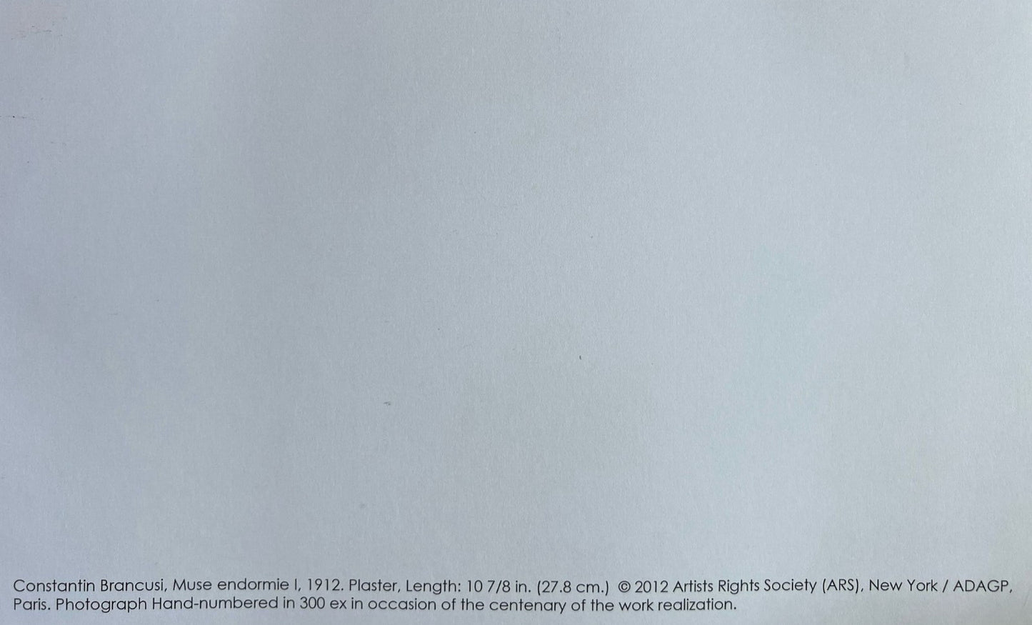 Constantin Brancusi Photograph ''Muse Endormie'' 300 Ex For The Centenary Ny