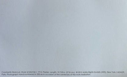 Constantin Brancusi Photograph ''Muse Endormie'' 300 Ex For The Centenary Ny
