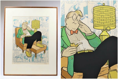 Dick Moores "Gasoline Alley" Ed100 Comic Art Print Signed In  Pencil Framed