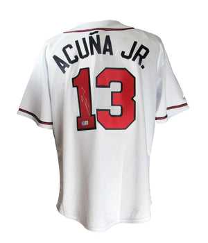 Ronald Acuna Jr. Signed Braves White Custom