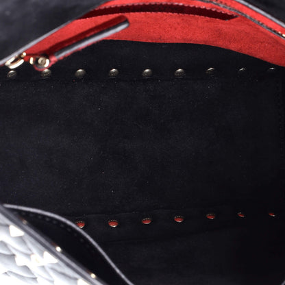 Valentino Garavani Rockstud Spike Flap Bag Embellished Quilted Leather Medium