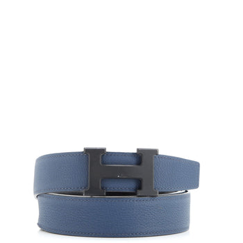 Hermes Constance Reversible Belt Leather With So Black Matte Hardware Wide
