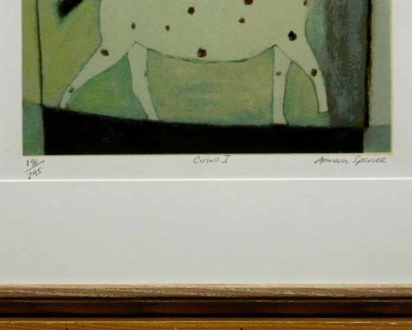 Signed Authentic Silkscreen Print Framed ED 196/ 295 Circus Annora Spence