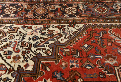 Handmade Serapi Heriz Oriental Rug 7X9 Ft Vintage