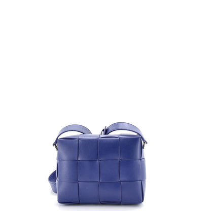 Bottega Veneta Cassette Camera Crossbody Bag Maxi Intrecciato Leather Small