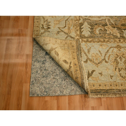 8'10"X12'2" Brown Bijar Garus Design Distressed Hand Knotted Wool Rug