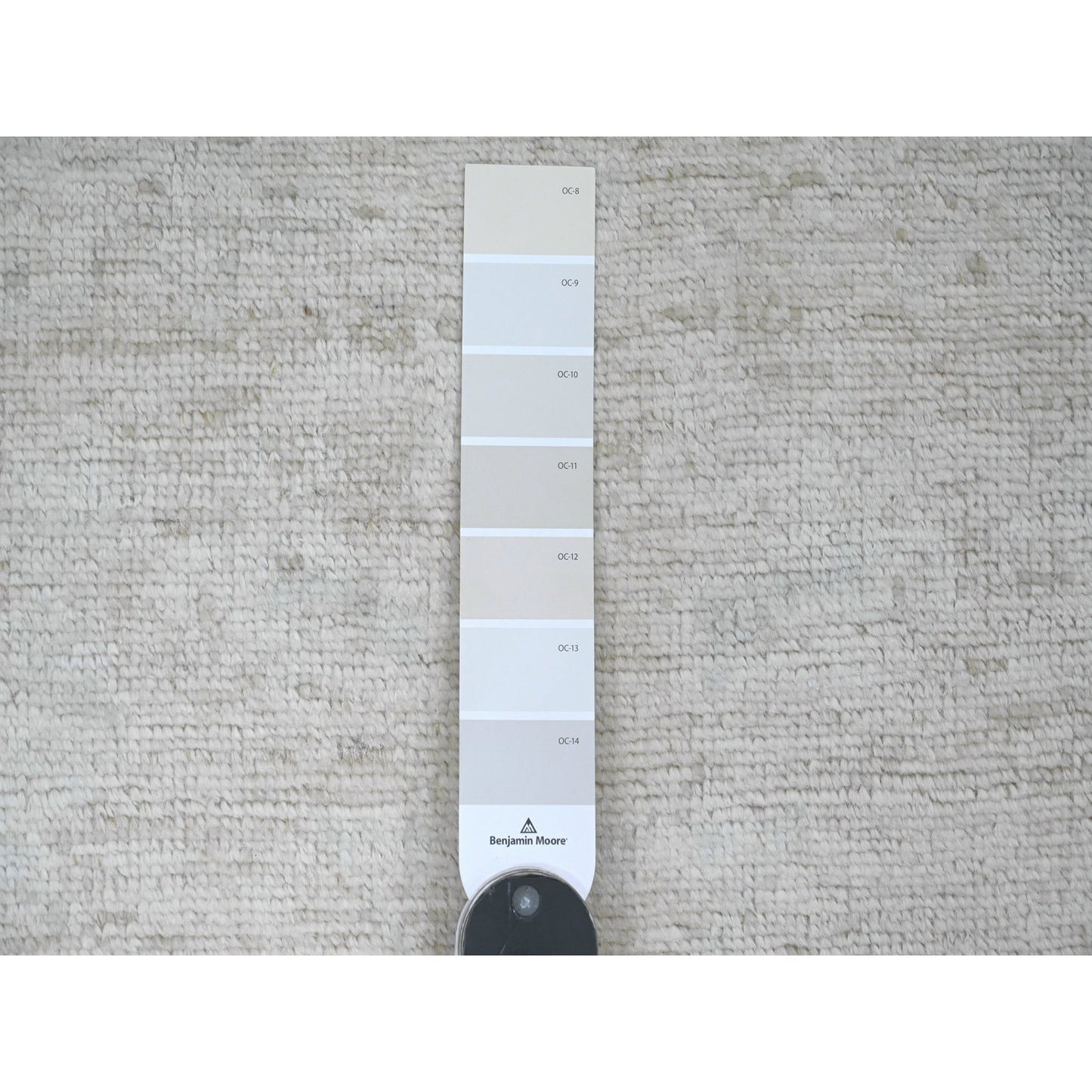 3'3"X5' White Pure Wool Angora Oushak All Over Pattern Hand Knotted Rug