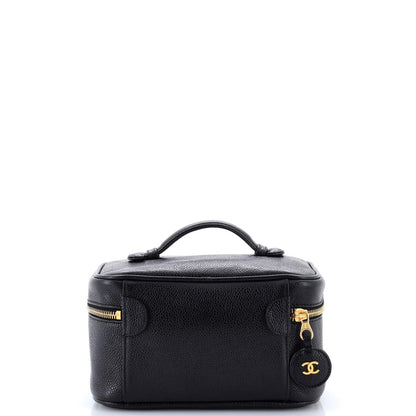 Chanel Vintage Timeless Cosmetic Case Caviar Medium