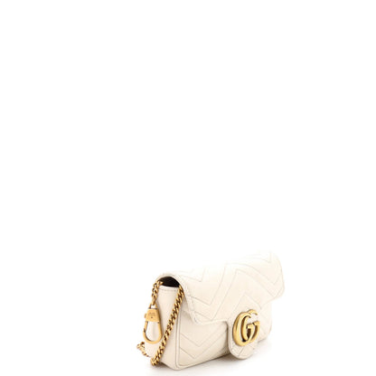 Gucci Gg Marmont Flap Bag Matelasse Leather Super Mini