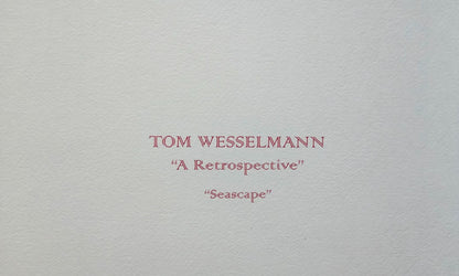 Tom Wesselmann Lithograph Coa Signed Op Numbered Pencil