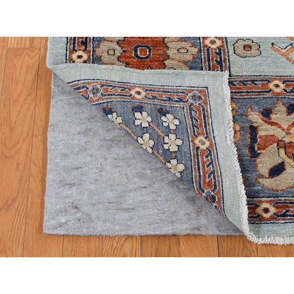 8'2''X10' Gray Peshawar With Sultanabad Design Hand Knotted Soft Wool Rug