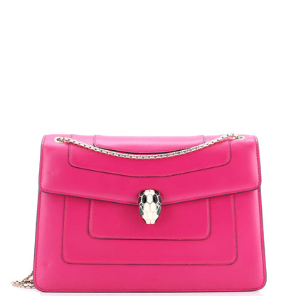 Bvlgari Serpenti Forever Square Shoulder Bag Leather Medium