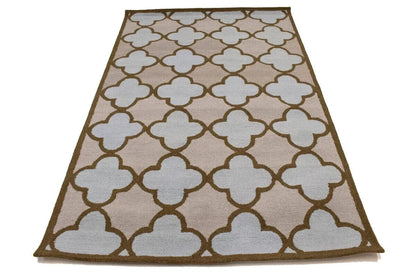 Multicolored Trellis Design 5X8 Hand-Tufted