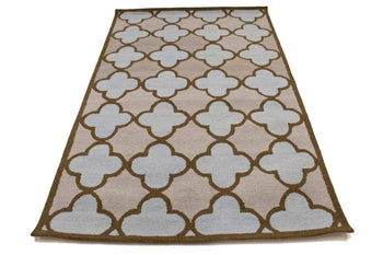 Multicolored Trellis Design 5X8 Hand-Tufted