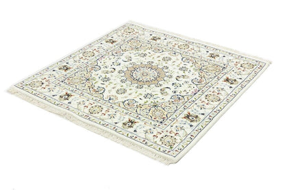 Indo-Nain Oriental Square Rug Vintage Floral
