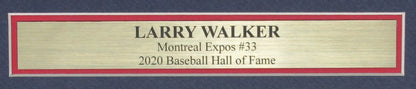 Larry Walker Hof Autographed 11X14 Photo Montreal